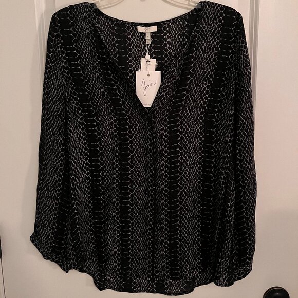 Joie Snake Print Silk Blouse - Picture 1 of 5